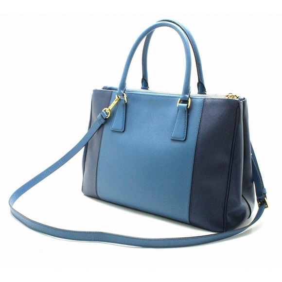 Prada Blue Leather 2way Shoulder Bag - Picture 1 of 9